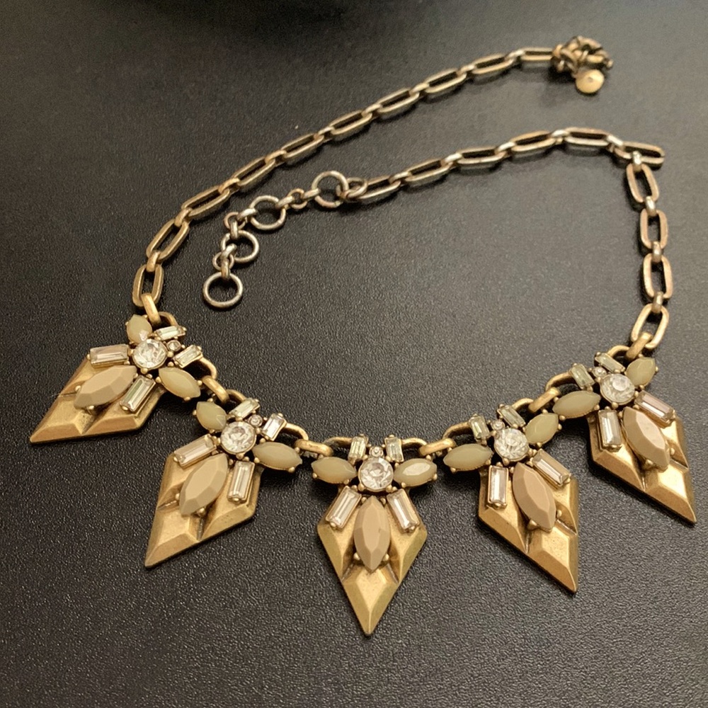 J. Crew gold and silver statement necklace